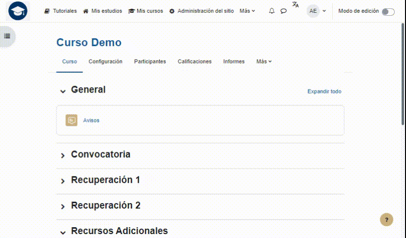Traducciones de un curso